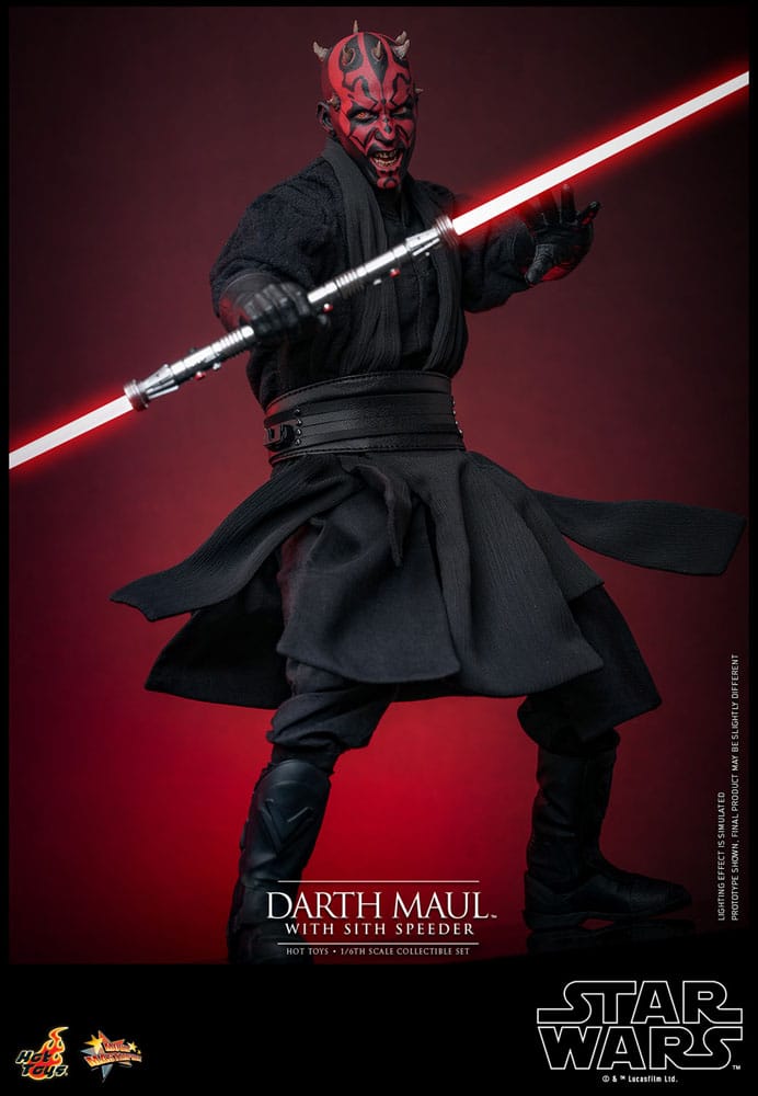 Star Wars Episode I Movie Masterpiece Actionfigur 1/6 Darth Maul with Sith Speeder 29 cm