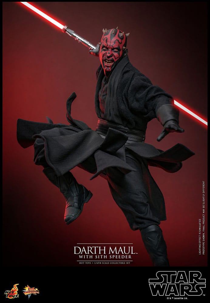 Star Wars Episode I Movie Masterpiece Actionfigur 1/6 Darth Maul with Sith Speeder 29 cm