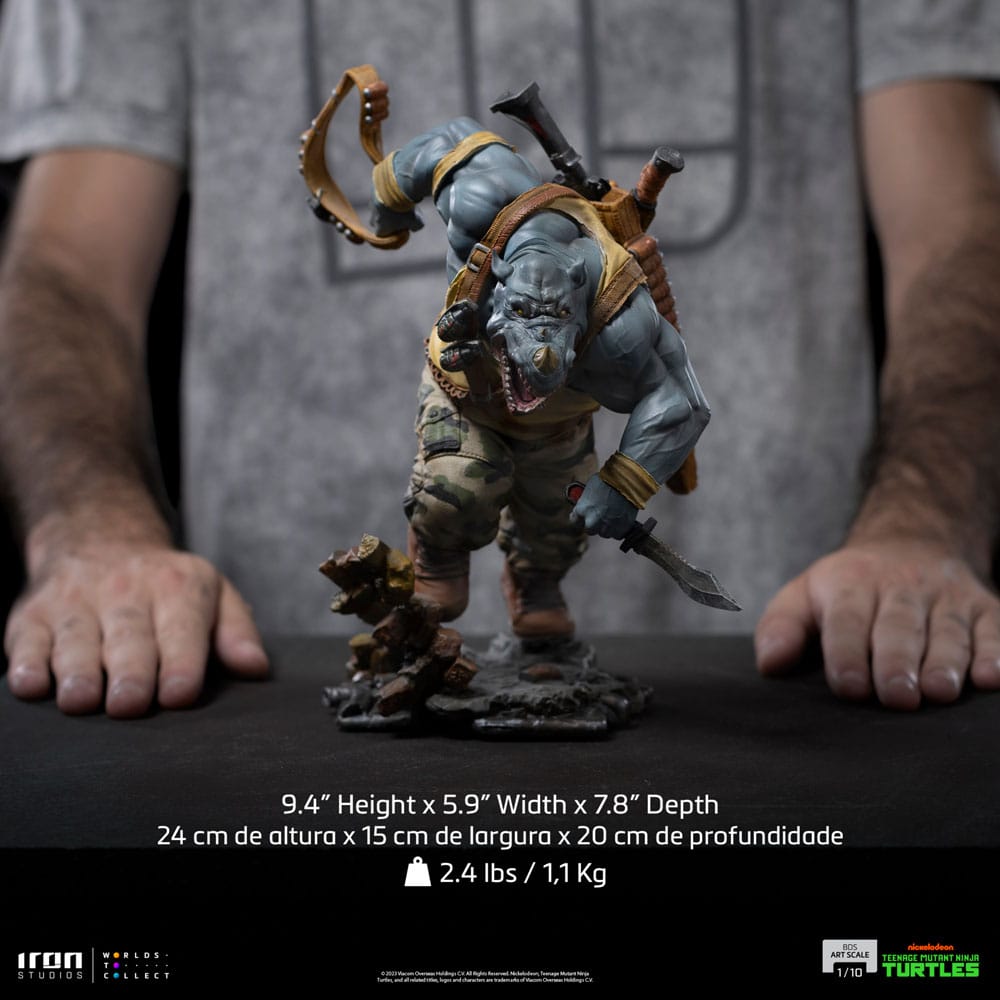 Teenage Mutant Ninja Turtles BDS Art Scale Statue 1/10 Rocksteady 24 cm