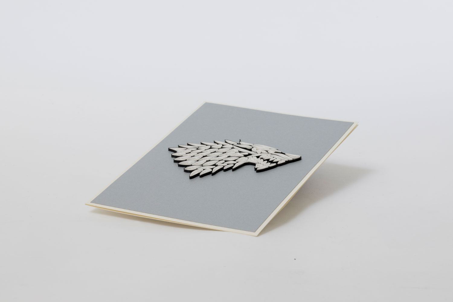 Game of Thrones Qulilling Grußkarte House Stark