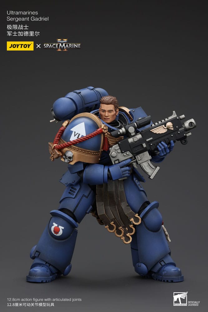 Warhammer 40k Actionfigur 1/18 Uitramarines Sergeant Gadriel 13 cm