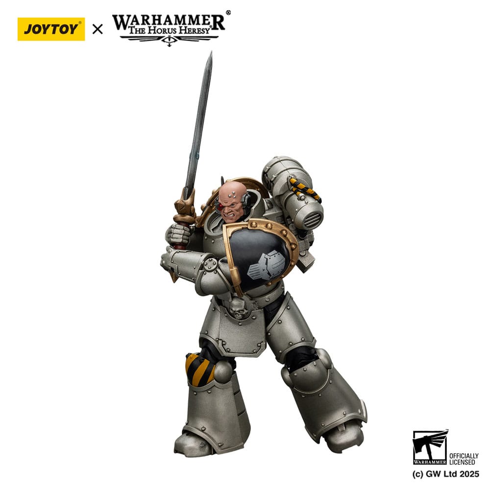 Warhammer The Horus Heresy Action Figure 1/18 lron Warriors Command Squad Chosen with Legion Standard 12 cm