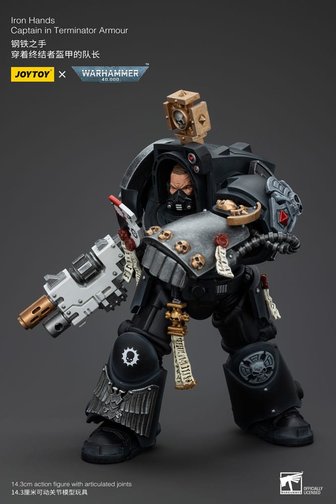 Warhammer 40k Actionfigur 1/18 Iron Hands Captain in Terminator Armour 14 cm