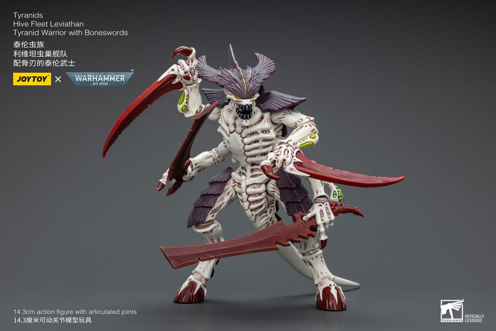 Warhammer 40k Actionfigur 1/18 Tyranids Hive Fleet Leviathan Tyranid Warrior with Boneswords 12 cm