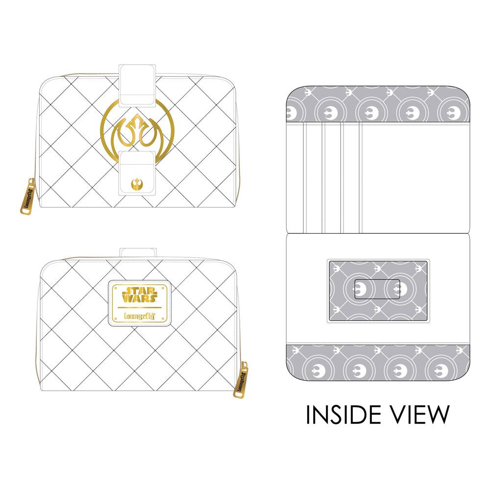 Star Wars by Loungefly Wallet White Gold Rebel