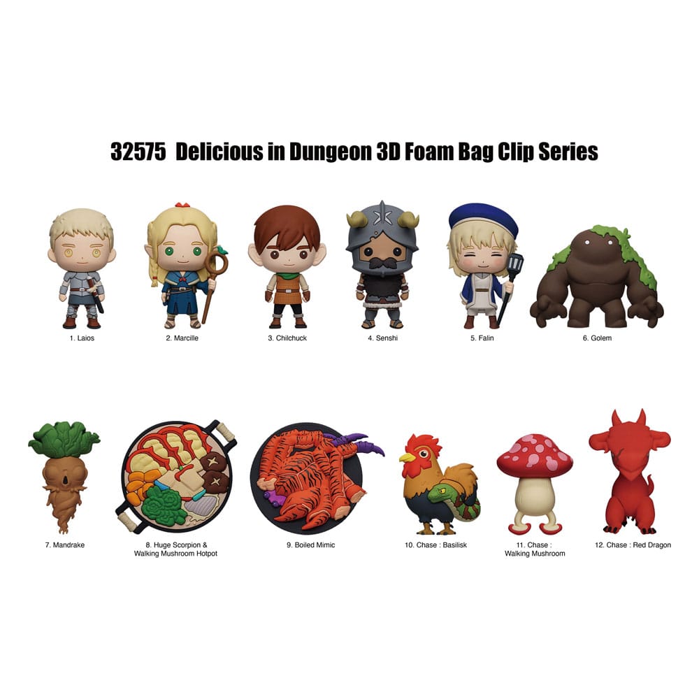 Delicious in Dungeon PVC Bag Clips Series 1