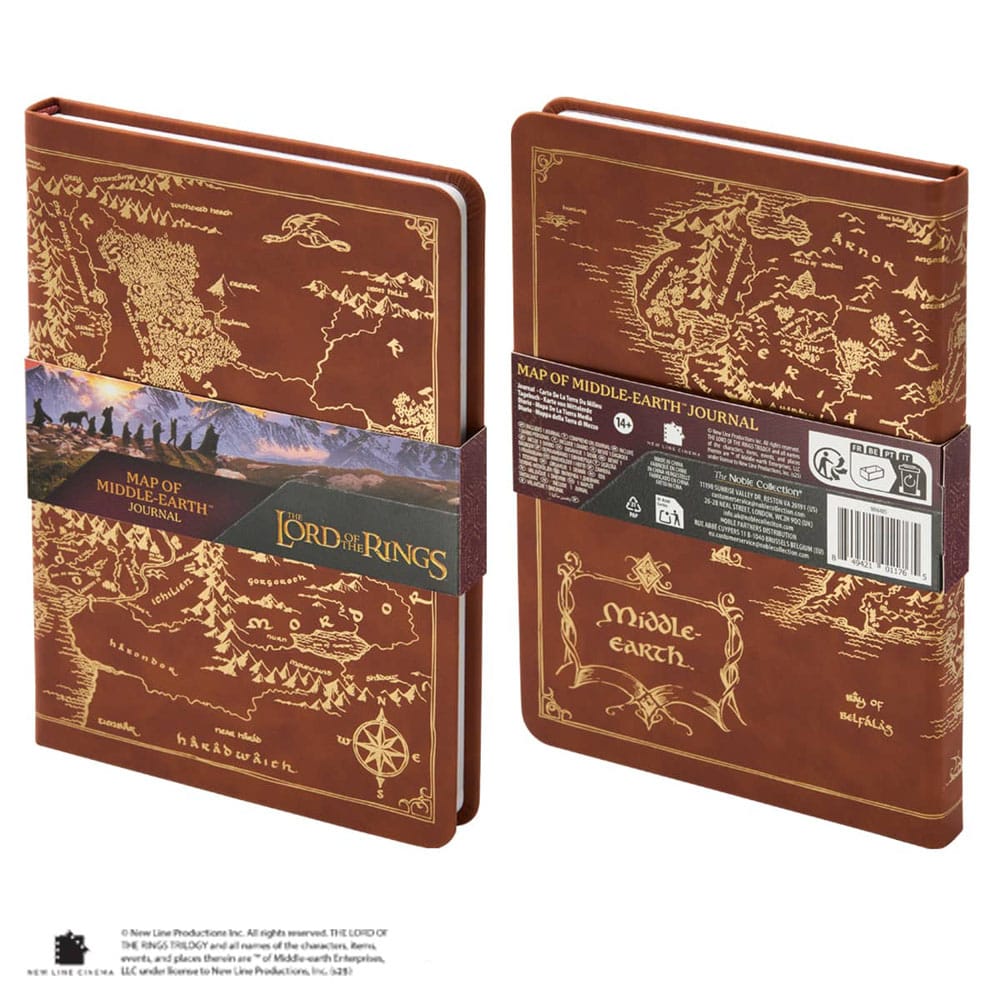 The Lord of the Rings Journal Map of Middle-Earth 240 pages