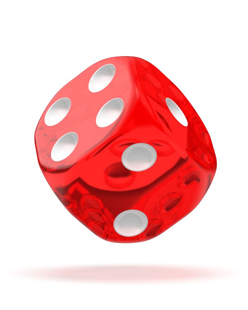 Oakie Doakie Dice W6 Würfel 12 mm Translucent - Rot (36)