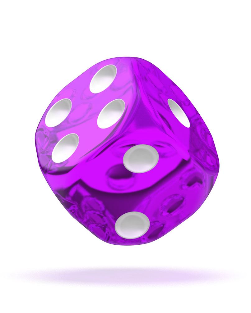 Oakie Doakie Dice W6 Würfel 12 mm Translucent - Lila (36)
