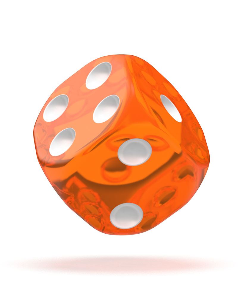 Oakie Doakie Dice D6 Dice 12 mm Translucent - Orange (36)