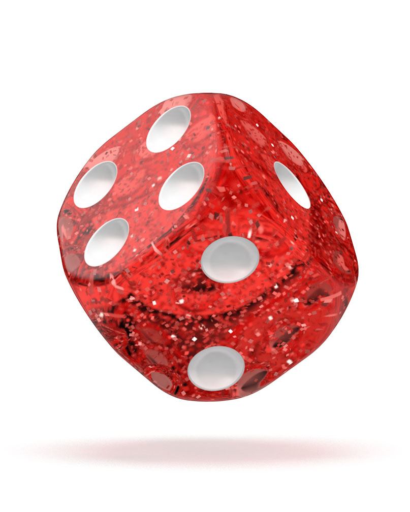 Oakie Doakie Dice D6 Dice 12 mm Speckled - Red (36)