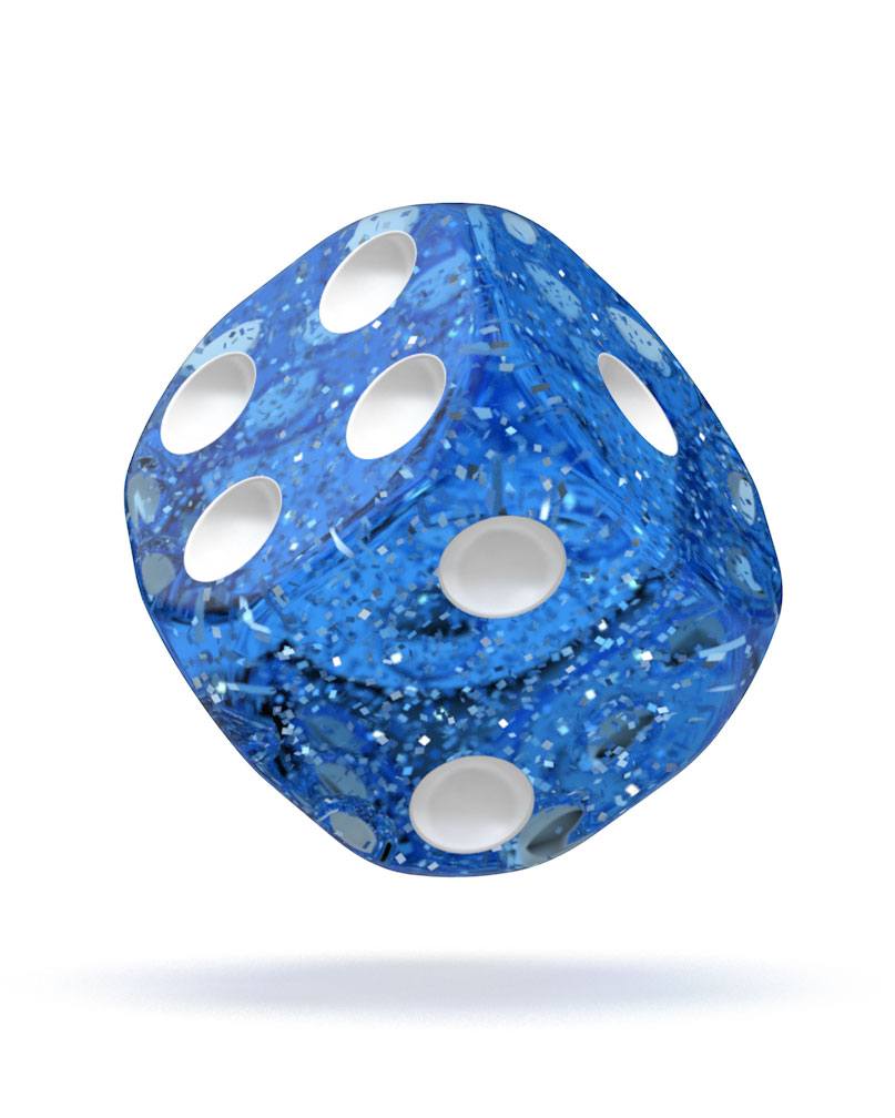 Oakie Doakie Dice D6 Dice 12 mm Speckled - Blue (36)