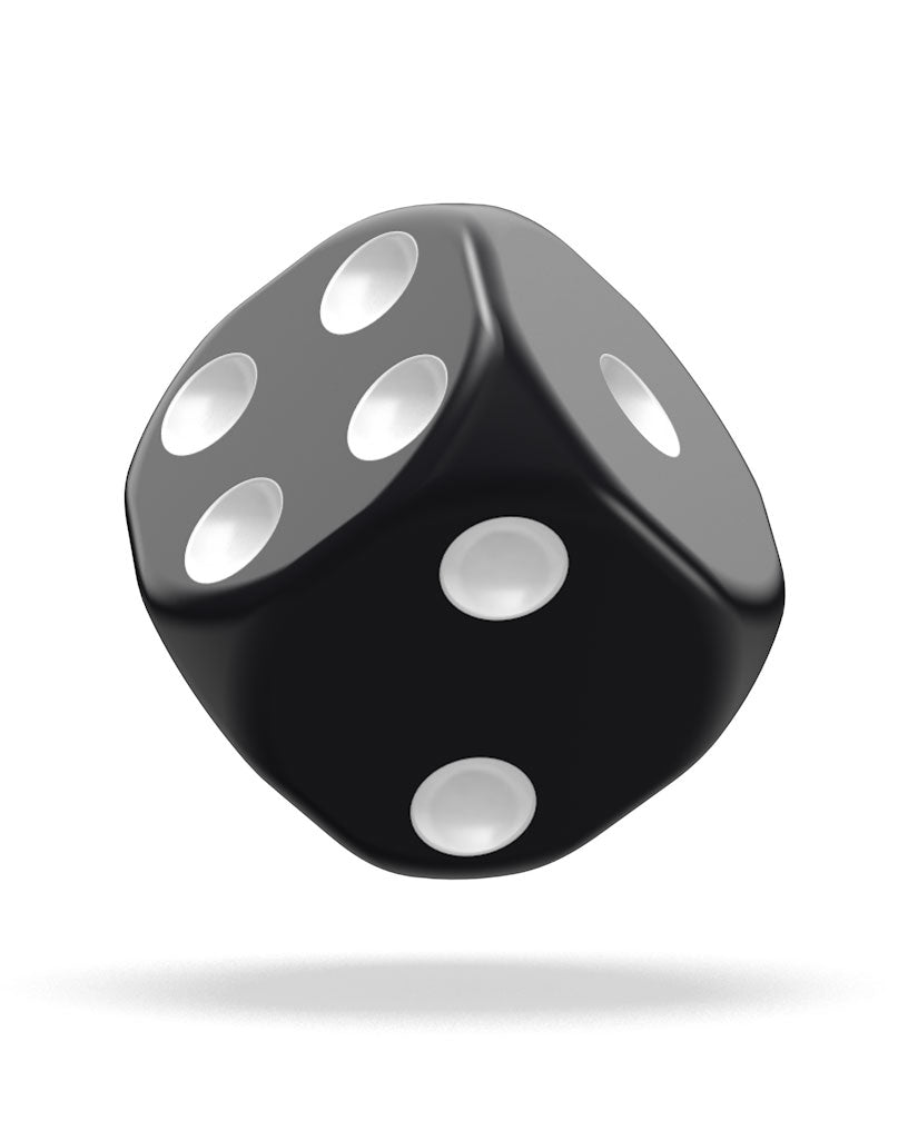 Oakie Doakie Dice W6 Würfel 12 mm Solid - Schwarz (36)