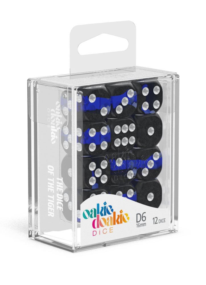 Oakie Doakie Dice W6 Würfel 16 mm Enclave - Sapphire (12)