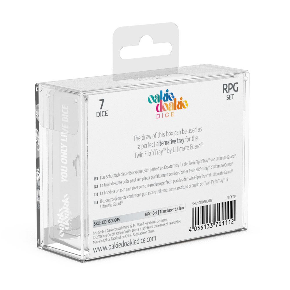 Oakie Doakie Dice Würfel RPG-Set Translucent - Transparent (7)