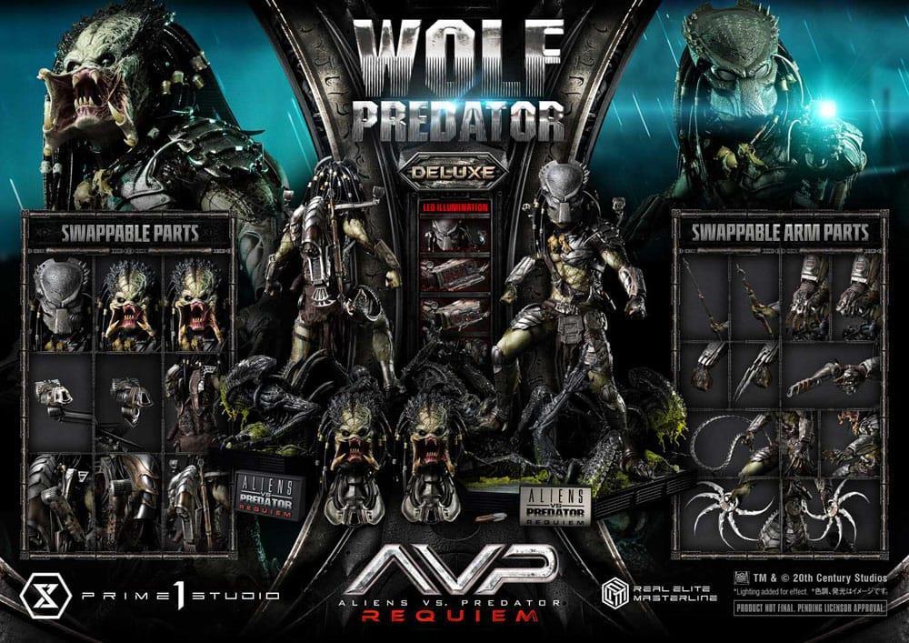 Alien vs. Predator Real Elite Masterline Series Statue 1/3 Requiem Wolf Predator Deluxe Ver. 95 cm