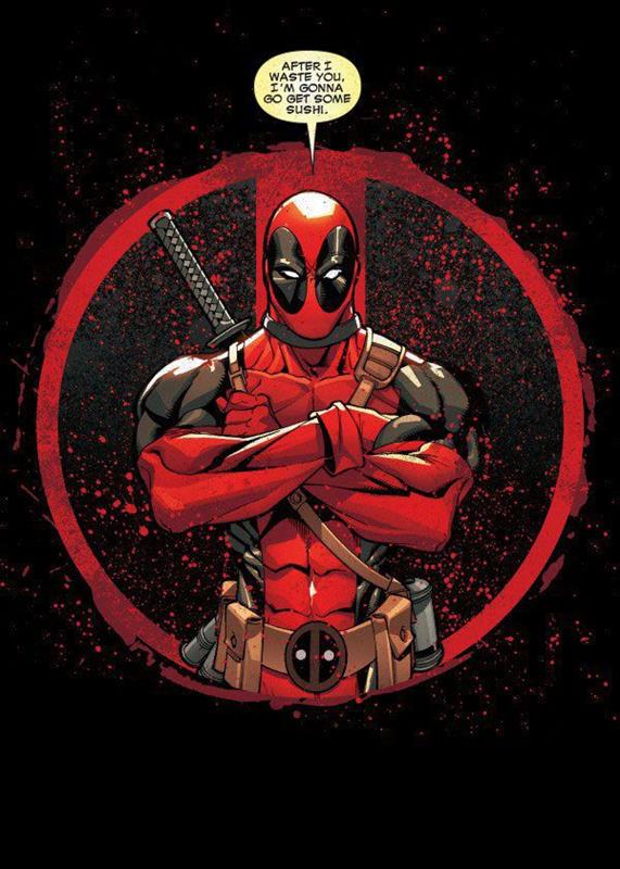 Marvel Comics Metal Poster Deadpool Merc with a Mouth Evening Plans 10 x 14 cm