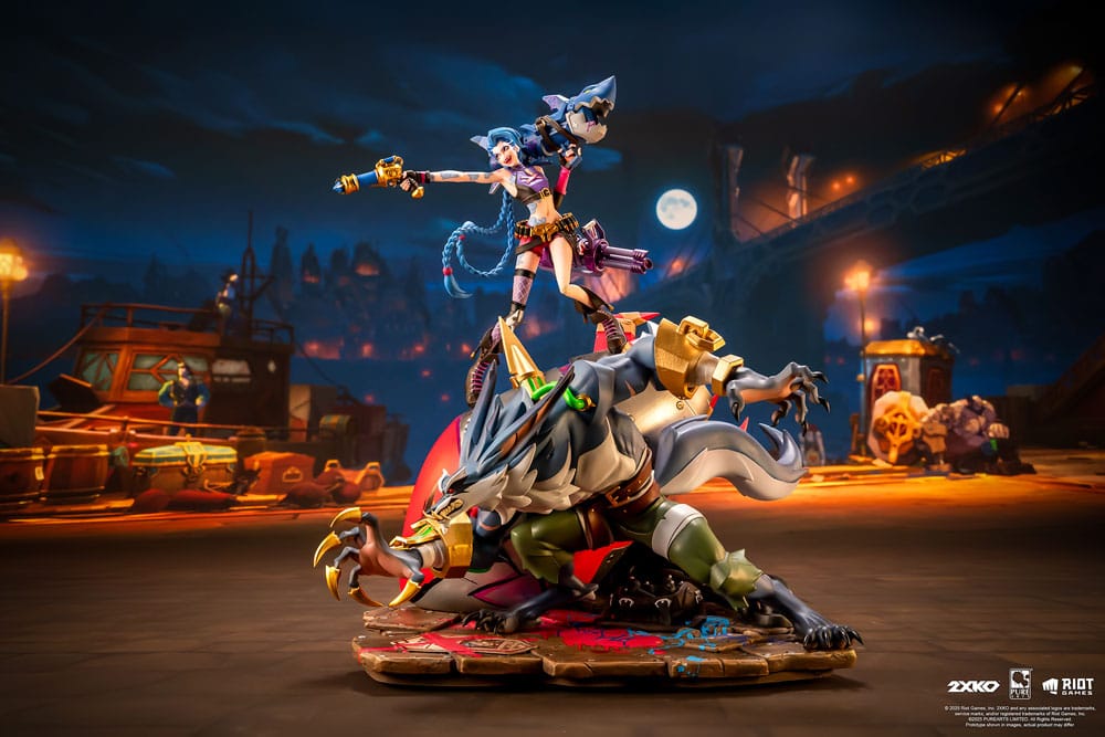 League of Legends Statue 1/10 2XKO Jinx & Warwick Diorama 37 cm