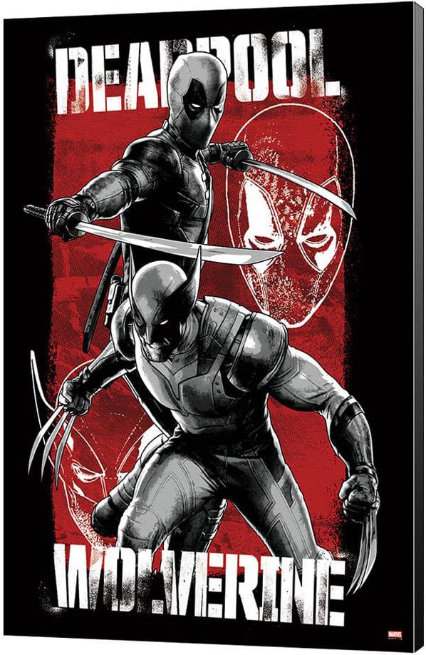 Marvel Wooden Wall Art Deadpool & Wolverine 03 Maximum Effort 35 x 50 cm