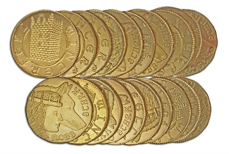 Game of Thrones Coin Set Robb Stark Golden Half-Dragons