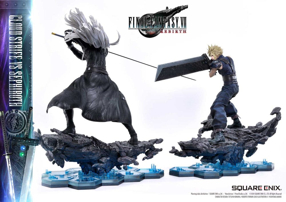 Final Fantasy VII Rebirth Masterline Statuen 2er-Pack 1/4 Cloud Strife vs Sephiroth 69 cm