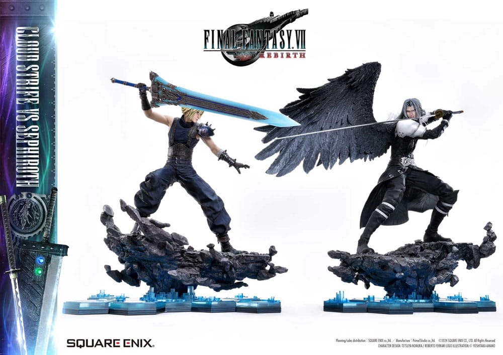 Final Fantasy VII Rebirth Masterline Statuen 2er-Pack 1/4 Cloud Strife vs Sephiroth 69 cm