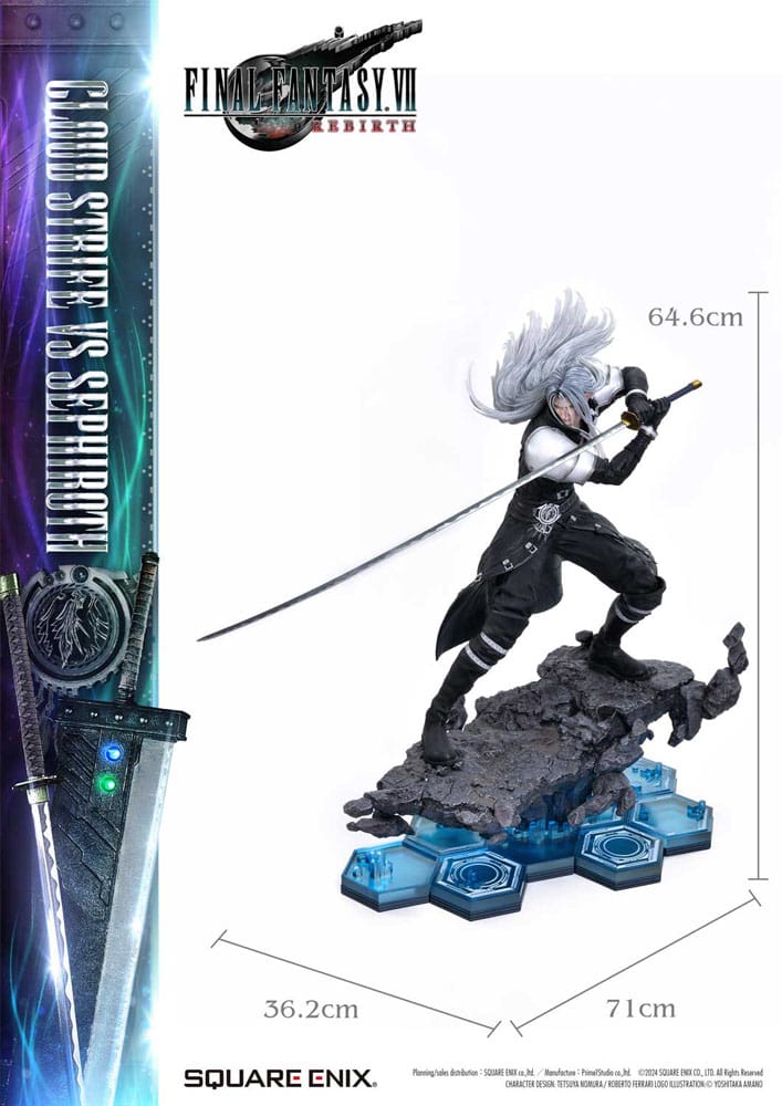 Final Fantasy VII Rebirth Masterline Statuen 2er-Pack 1/4 Cloud Strife vs Sephiroth 69 cm