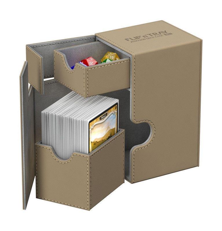 Ultimate Guard Flip´n´Tray Deck Case 80+ Standardgröße XenoSkin™ Sand