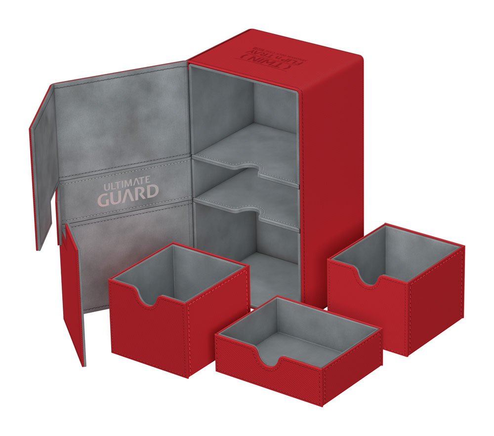 Ultimate Guard Twin Flip´n´Tray Deck Case 200+ Standardgröße XenoSkin Rot