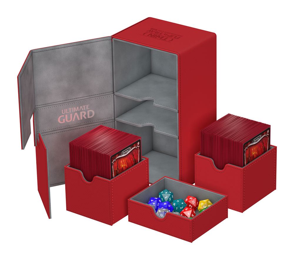 Ultimate Guard Twin Flip´n´Tray Deck Case 200+ Standardgröße XenoSkin Rot