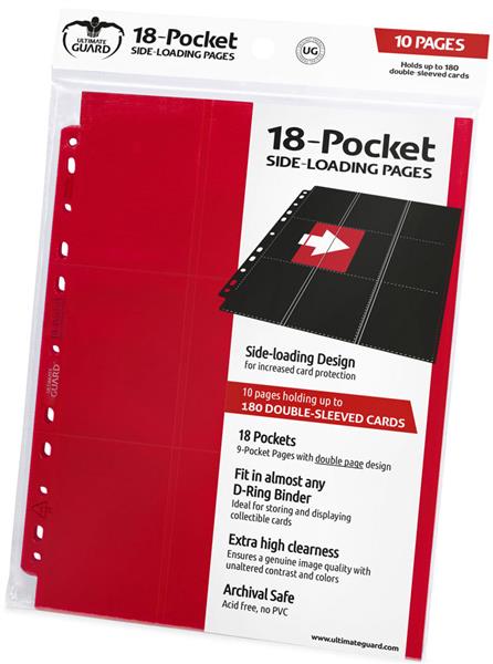 Ultimate Guard 18-Pocket Pages Side-Loading Rot (10)