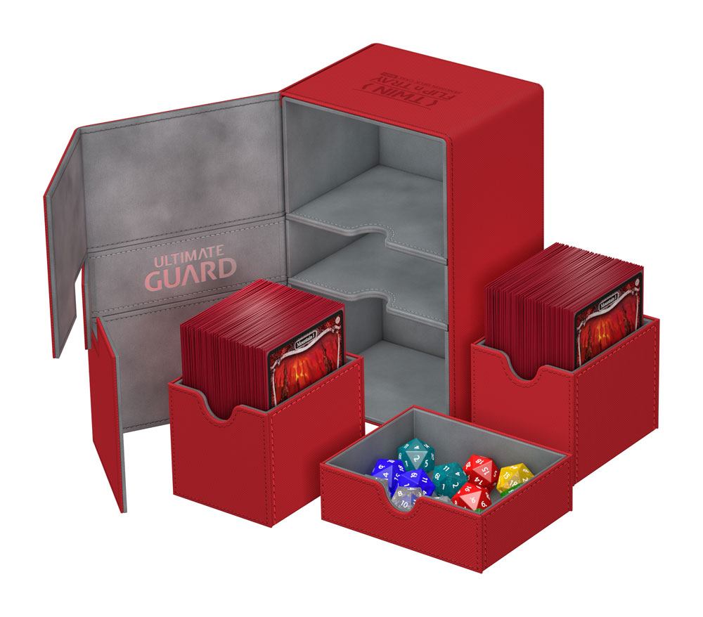 Ultimate Guard Twin Flip´n´Tray Deck Case 160+ Standardgröße XenoSkin™ Rot