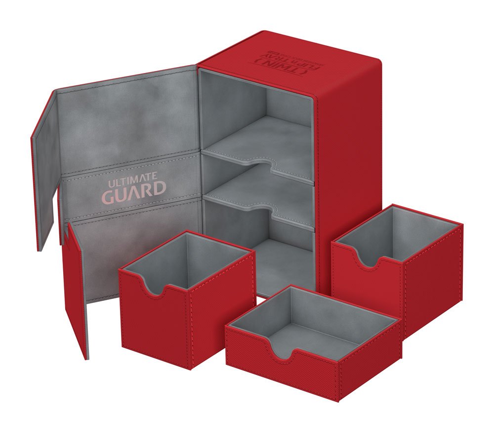 Ultimate Guard Twin Flip´n´Tray Deck Case 160+ Standardgröße XenoSkin™ Rot