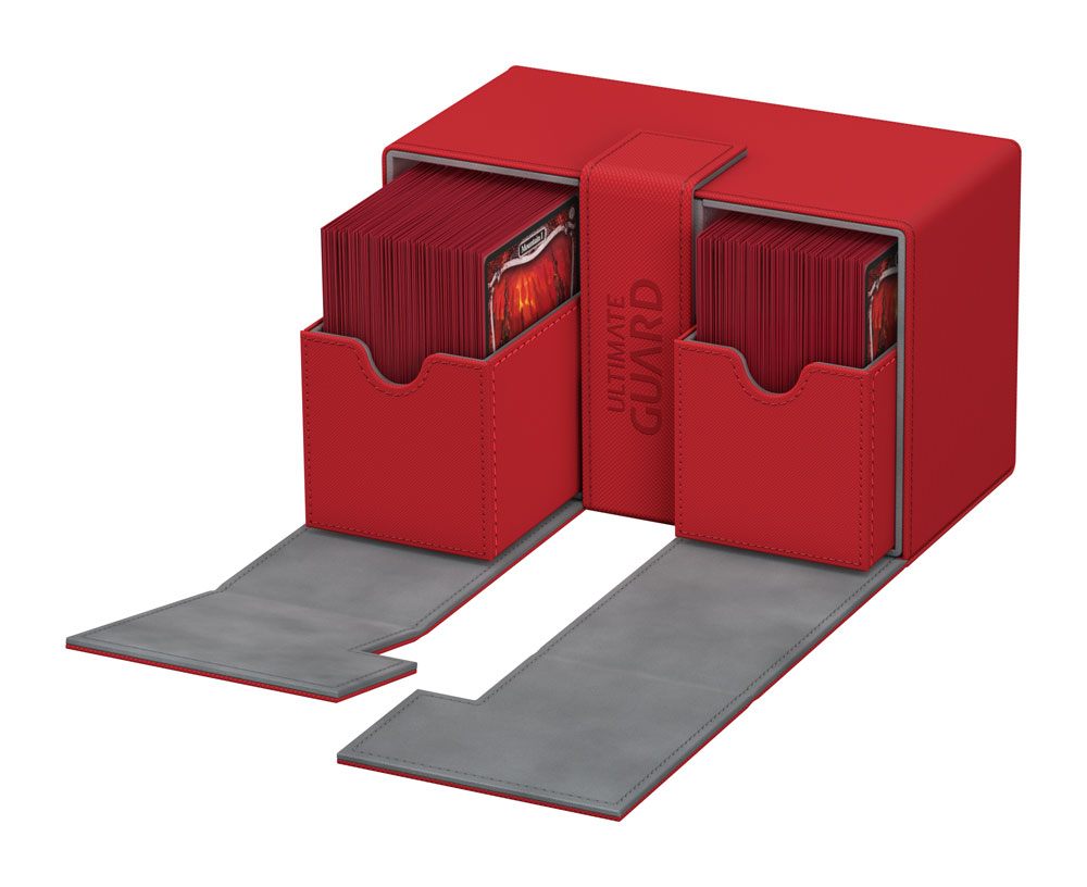 Ultimate Guard Twin Flip´n´Tray Deck Case 160+ Standardgröße XenoSkin™ Rot