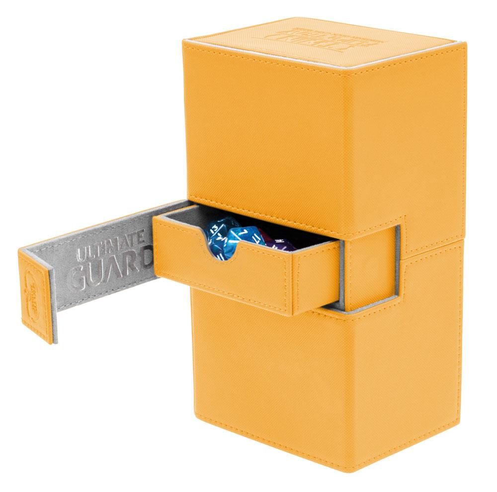 Ultimate Guard Twin Flip´n´Tray Deck Case 160+ Standardgröße XenoSkin™ Bernstein