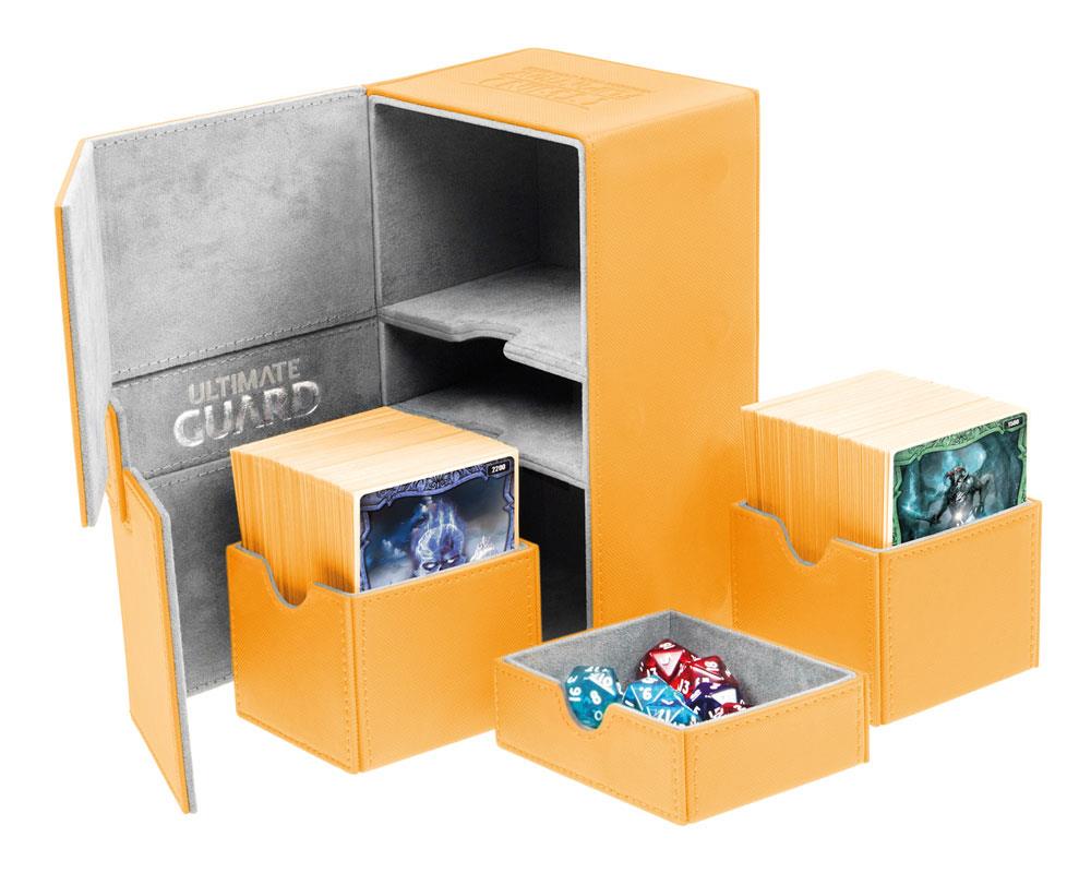 Ultimate Guard Twin Flip´n´Tray Deck Case 160+ Standardgröße XenoSkin™ Bernstein