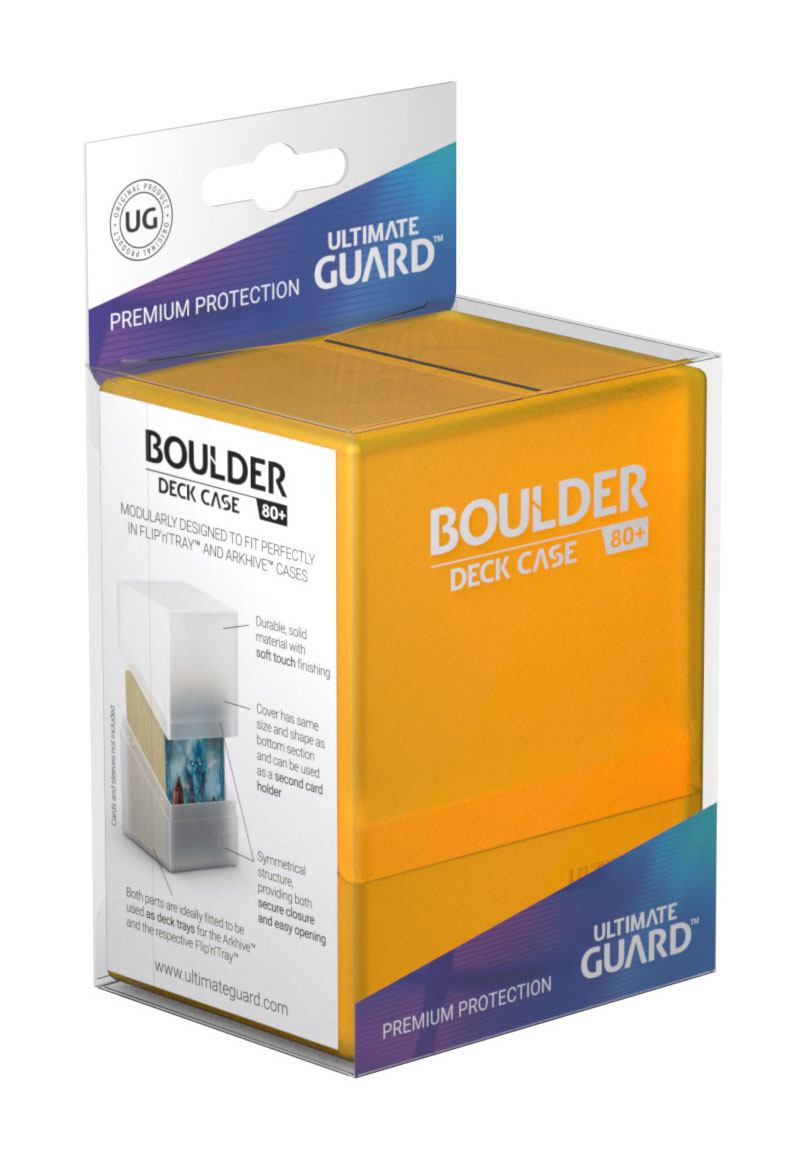 Ultimate Guard Boulder Deck Case 80+ Standard Size Amber