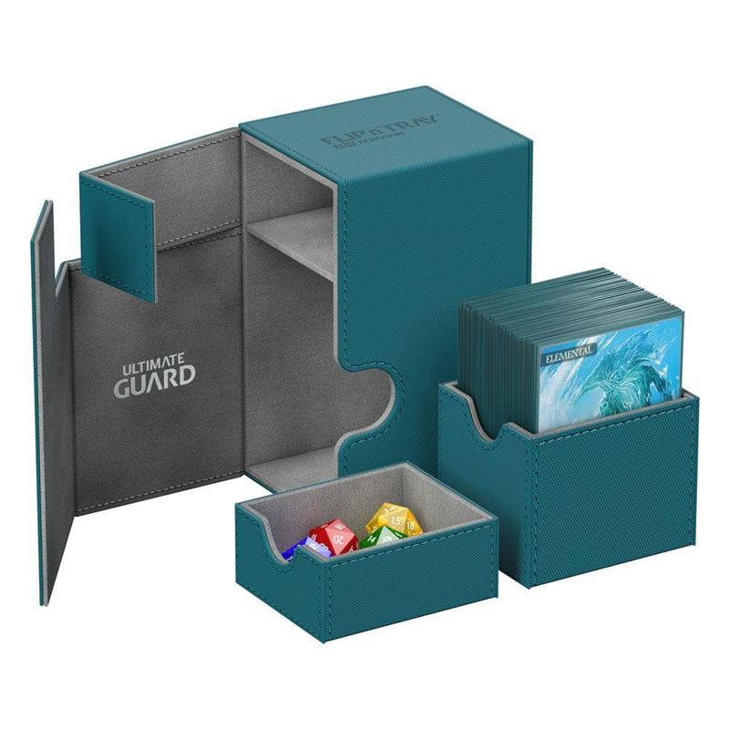 Ultimate Guard Flip´n´Tray Deck Case 80+ Standard Size XenoSkin Petrol Blue
