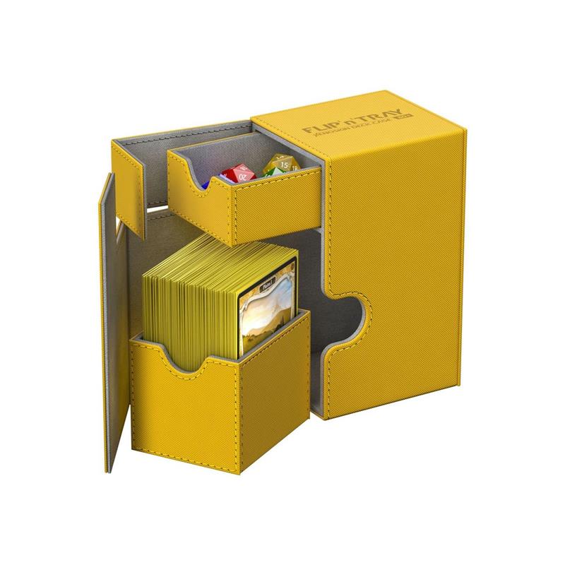 Ultimate Guard Flip´n´Tray Deck Case 80+ Standardgröße XenoSkin™ Bernstein
