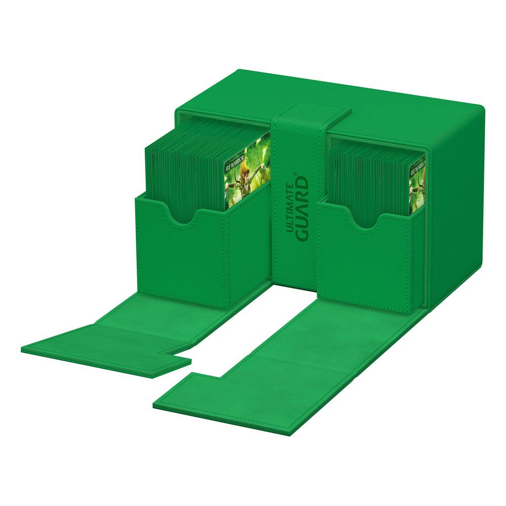Ultimate Guard Twin Flip`n`Tray 160+ XenoSkin Monocolor Grün