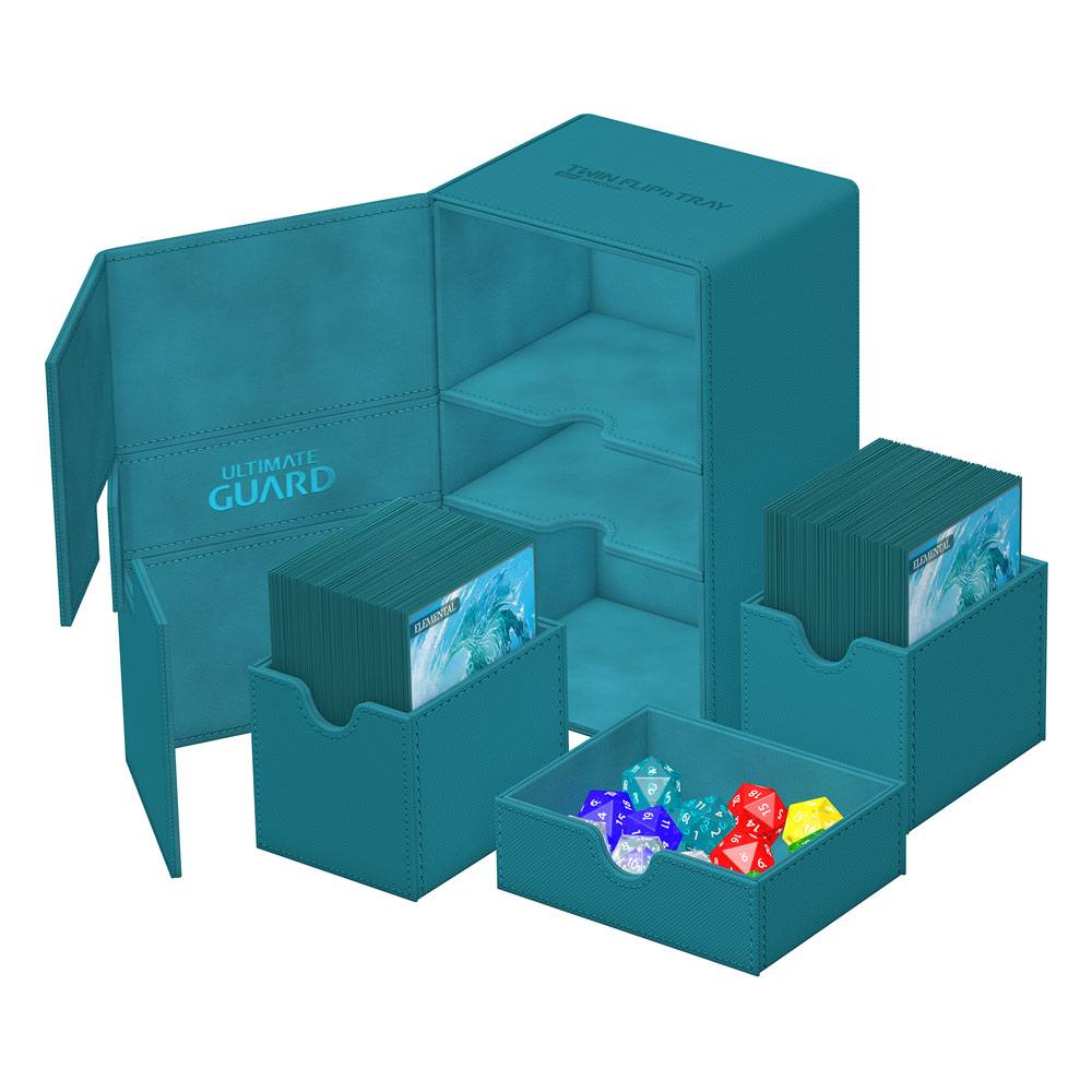 Ultimate Guard Twin Flip`n`Tray 160+ XenoSkin Monocolor Petrolblau