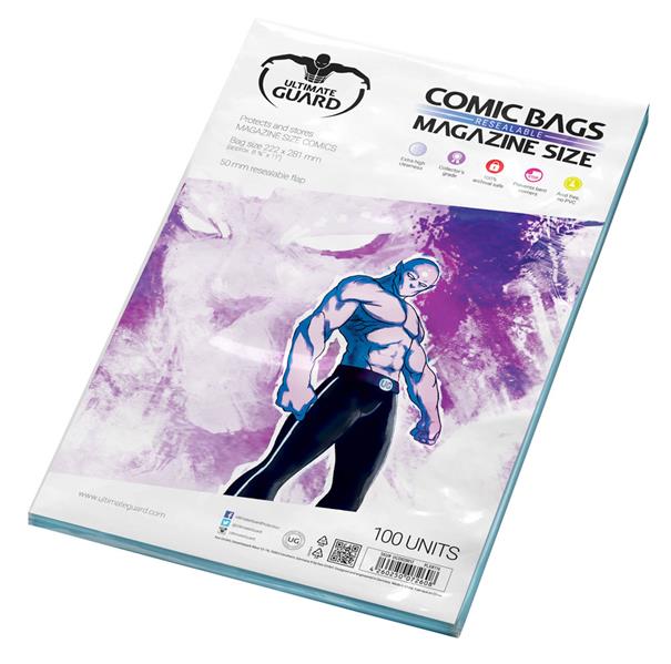 Ultimate Guard Comic Bags Resealable Magazine Size (100)