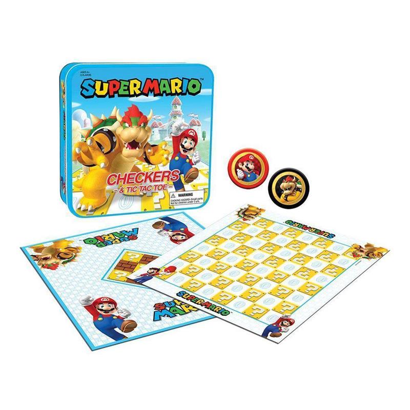 Super Mario Boardgame Checkers & Tic-Tac-Toe Mario vs. Bowser Collector's Game (EN)