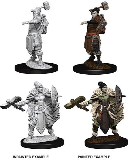 D&D Nolzur's Marvelous Miniatures Unpainted Miniatures Female Half-Orc Barbarian