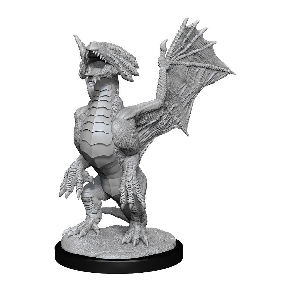 D&D Nolzur's Marvelous Miniatures Unpainted Bronze Dragon Wyrmling & Sea found Treasure