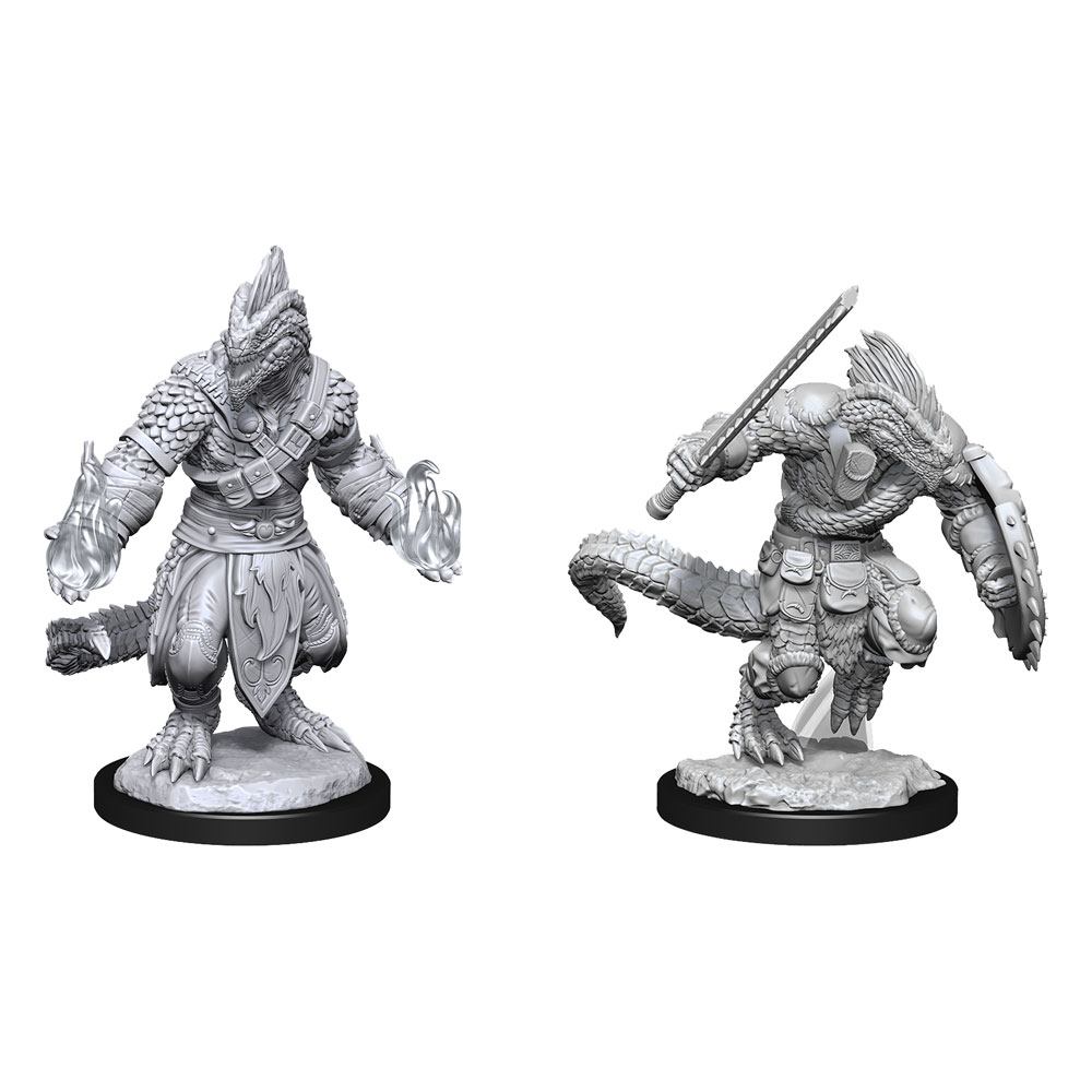 D&D Nolzur's Marvelous Miniatures Unpainted Miniatures Lizardfolk Barbarian & Cleric
