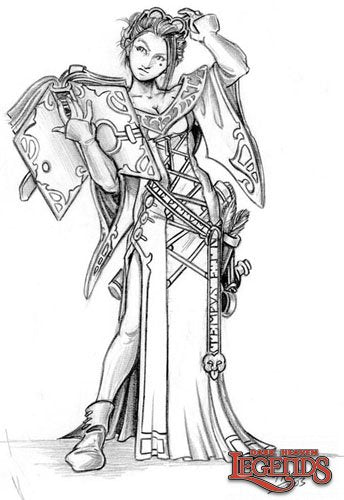 Reaper 02835: Jollie, Female Scribe, Dark Heaven Legends