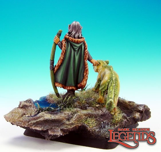 Reaper 03401: Aeris, Elf Ranger & Panther, Dark Heaven Legends