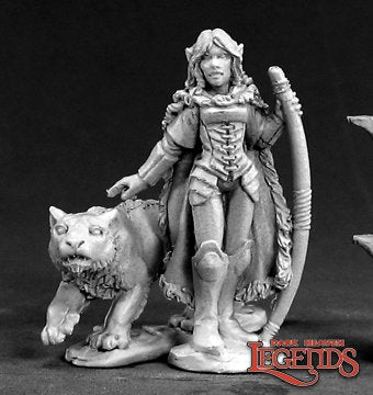 Reaper 03401: Aeris, Elf Ranger & Panther, Dark Heaven Legends