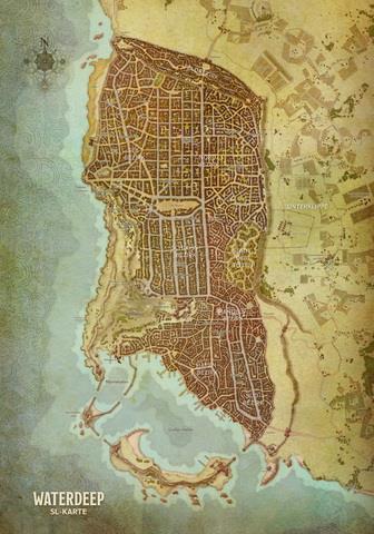 D&D Landkarte Waterdeep (Stadt) (DE)